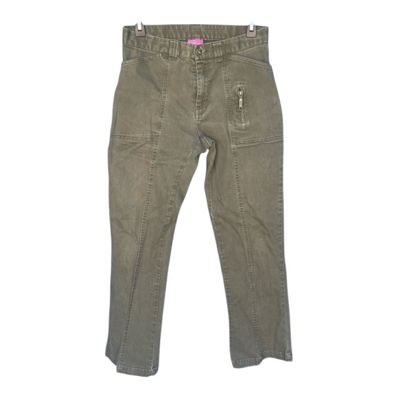 Pappagallo Khaki Jeans with zipper details - Picture 1 of 5